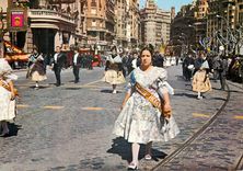 CPM Valencia Place du Caudillo en Fallas