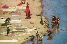 CPM India Drying clotes add color to a village scene 