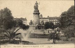 Lyon Places Carnot Monument of Republic CPA