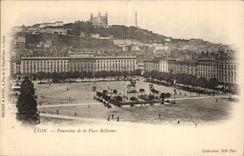 Lyon Panorama of the Bellecour Place - CPA