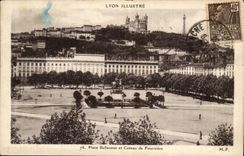Lyon CPA Places Bellecour and cotteau of Fourviere
