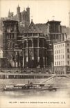 Lyon CPA Abside of has cathedral St Jean and ND of Fourviere