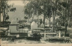 Algeria Algiers CPA Arab Cemetery D el ketta