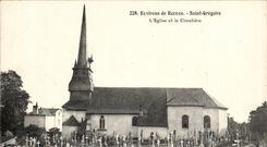 Environs de Rennes CPA Saint Gregoire L eglise et le cimetiere