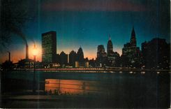 CPM Midlown Manhattan Skyline With United Nations Building From Across the East River