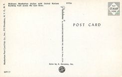 CPM Midlown Manhattan Skyline With United Nations Building From Across the East River