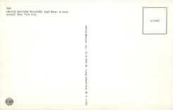 CPM United Nations Building East in Background New York City