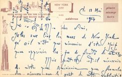 CPM United Nations and New York City Skyline By Night From Welfare Island