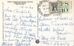 CPM Lower Manhattan Skyline Showing Brooklyn Bridge New York City