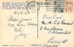 CPM View Looking South Along New York City