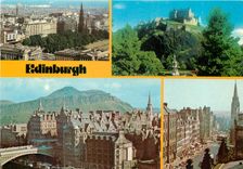 CPM Edinburgh From the Castle Arthurs Seat The Castle From the Gardens Royal Mile