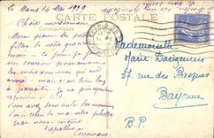 Real photo War memorial the Sarthe has its deaths