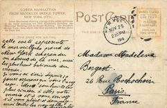 CPA Lower Manhattan from Brooklyn Bridge Tower New York City