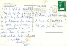 CPM Biarritz le Rocher de la Vierge et la Roche Percee
