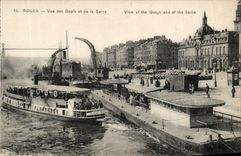 Rouen CPA Seen of the quays and the Seine (boat)