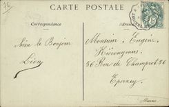 Treport CPA Picardy entering to the port (boat)