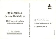 CPM AOL Marseille recrute 100 conseillers service clientele H et f