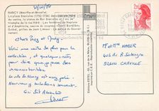 CPM Nancy (M et M) la place stanislas (1752 1756) dessinee par here au centre