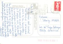 CPM Granville (Manche) le bassin a flot et la haute ville