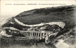 Umlagerungen von Rouen CPA Bonsecours der Forderwagen und das funikulare