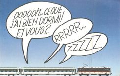 CPM Le train du bon temps a bon prix SNCF 