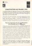 CPM L'invitation au musee 1995 FNAC France Culture Caisse d'Epargne Reunion des Musees Nationaux