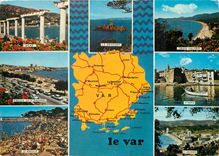 CPM Circuit touristique du var Agay Le Dramont Croix Valmer Frejus et St Raphael St Tropez Le Lavandou St Aygulf