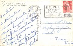 CPA Dieppe der Hafen bemisst Sunder