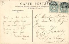 Peasant CPA of the surroundings of Rouen (old costume) (folklore costume caps)