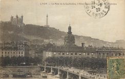 CPA Lyon le pont de la guillotiere l'hotel Dieu et le coteau de fourviere
