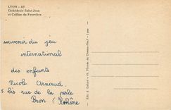 CPA Lyon cathedrale saint jean et colline de fourviere