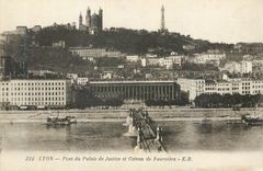 CPA Lyon Pont du Palais de Justice et Coteau de Fourviere