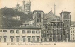 CPA Lyon Cathedrale Saint-Jean Fourviere et Tour de Fourviere