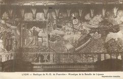 CPA Lyon Basilique de N D de Fourviere Mosaique de la Bataille de Lepante