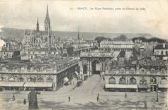 CPA Nancy La Place Stanislas prise de l Hotel de Ville 