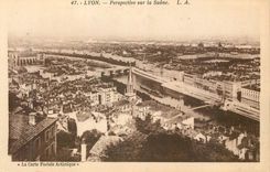 CPA Lyon Perspective sur la Saone 