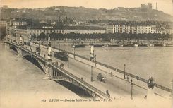 CPA Lyon Pont du Midi sur le Rhone Tramway