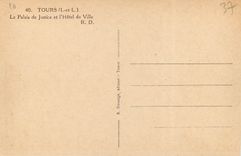 CPA Tours I et L Le Palais de Justice et l Hotel de Ville