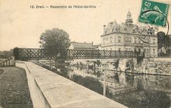CPA Creil Passerelle de L Hotel de Ville 