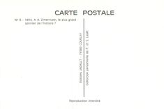 CPA AA Zimmerman le plus grand sprinter de l histoire Velo Cycle
