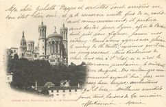 CPA Abside de la Basilique de ND de Fourviere (carte 1900)