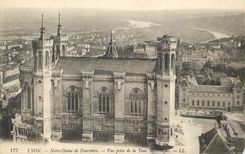 CPA Lyon Notre Dame de Fourviere Vue prise de la Tour Metallique 
