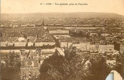 CPA Lyon Vue generale prise de Fourviere 