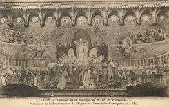 CPA Lyon Interieur de la Basilique de ND de Fourviere Mosaique de la proclamation du dogme de l'immaculee conception
