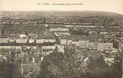 CPA Lyon Vue generale prise de Fourviere 