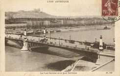 CPA Lyon Le pont Gallieni et le Quai Gailleton 