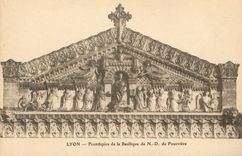 CPA Lyon Frontispice de la Basilique de ND de Fourviere 