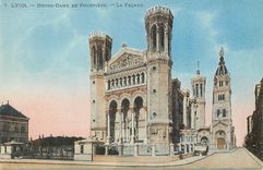 CPA Lyon Notre Dame de Fourviere La Facade 