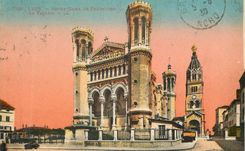 CPA Lyon Notre Dame de Fourviere La Facade 