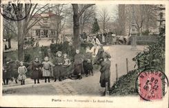 Paris (14) - Park of Montsouris-Une Alley-Children the Round Not--CPA